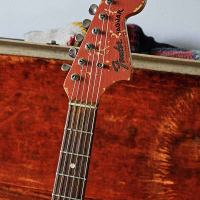 Vintage Fender Jaguar 1965 Fiesta Red Custom Colour L Plate image 8