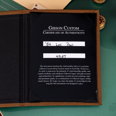 2020 Gibson Custom Shop Historic 1954 Les Paul R4 Inverness Green Dark Back w/ CustomBucker PAFs, Case, COA, Tags image 21