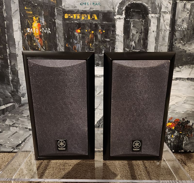 Yamaha Yamaha NS-AP9600BL satellite speakers 90s  - Black plastic  			