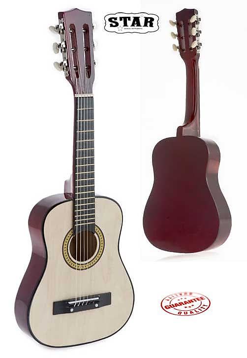 Star Kids Acoustic Toy Guitar 31 Inches Color Natural image 1