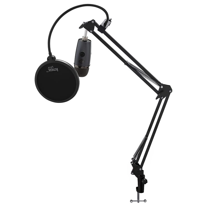 Blue Yeti Microphone (Blackout) with Boom Arm Stand, Pop Filter and Shock Mount