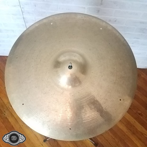vintage 1950s A Zildjian 18" crash cymbal drilled for rivets Reverb