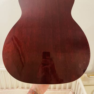 Washburn  F-10S Acoustic Folk Guitar Solid Spruce Top Mahogany Back Sides 2020 Natural/Cherry image 14