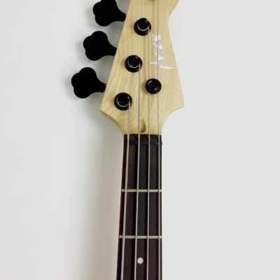 Haze 4-String Electric Bass Guitar, Silver, Free Bag ,Tuner,3 Picks.|HSJB19580MSBH| image 8