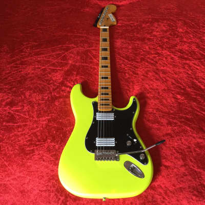 Martyn Scott Instruments Custom Built Partscaster Guitar in Matt Neon Yellow image 3