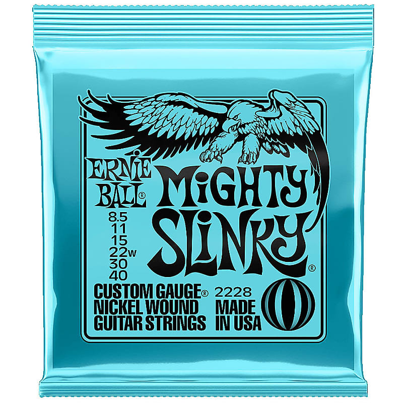 Ernie Ball P02228 Mighty Slinky Nickel Wound Electric Guitar Strings (8.5-40) image 1