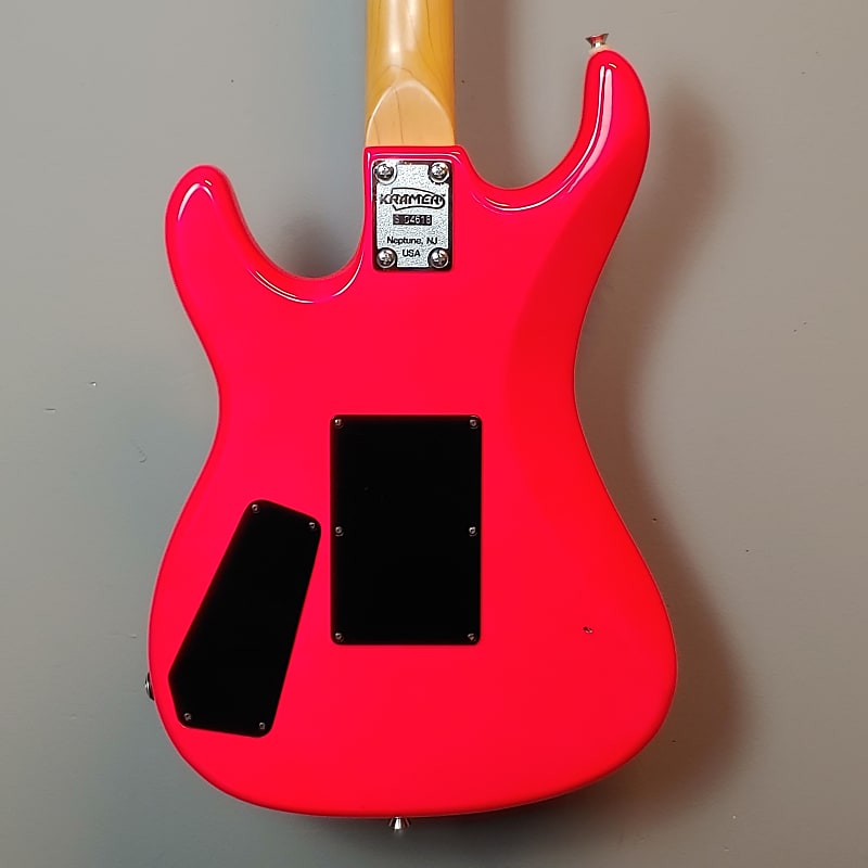 1980's Kramer Striker 100ST Hot Pink MIJ with vintage Ibanez