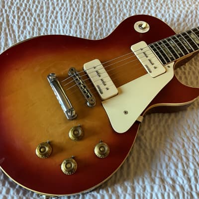 Gibson Vintage 1974 Les Paul Deluxe Players Guitar Cherry Sunburst for sale