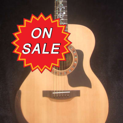 ON SALE - Bruce Wei Solid Mahogany OM Acoustic Guitar Mop & Abalone Inlay, Soft-Bag G-4275 for sale