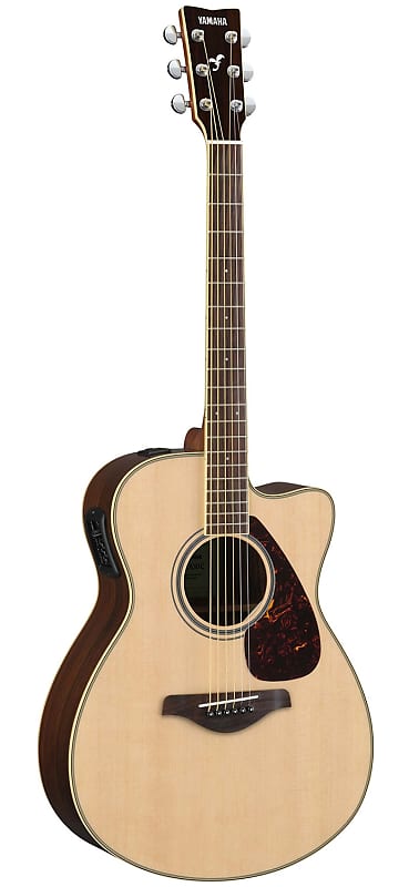 Yamaha FSX830C Solid Top Small Body Acoustic-Electric Guitar - Natural image 1