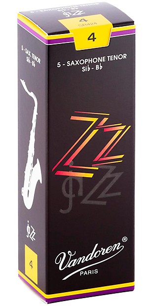 Vandoren SR424 ZZ Series Tenor Saxophone Reeds - Strength 4 (Box of 5) image 1