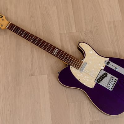 1990s ESP Vintage Plus T-Style Electric Guitar Trans Purple w/ USA Seymour Duncan Pickups, Japan image 11