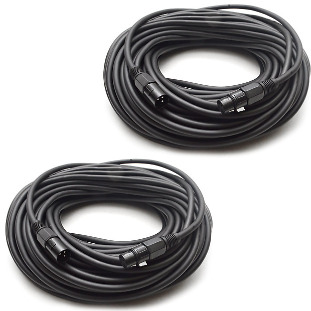 Seismic Audio SAMIC100.2-2 18-Gauge XLR Male to Female Mic Cables - 100' (2-Pack) image 1
