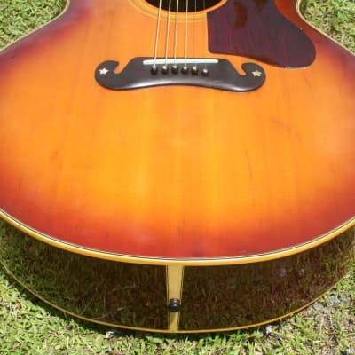 Greco Canda 404 J200 style guitar 1972 Sunburst+Original Hard Case FREE imagen 18
