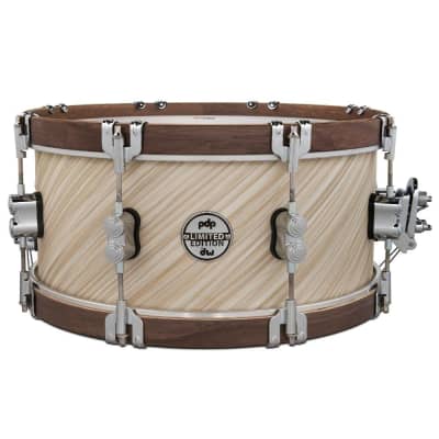 PDP Limited Edition Twisted Ivory Snare Drum 14x6.5 w/Walnut Hoops