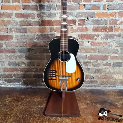 Harmony "FOD" Green Day Inspired Stella Parlor Acoustic Guitar w/ Goldfoil Pickup (1960s, Sunburst) image 3