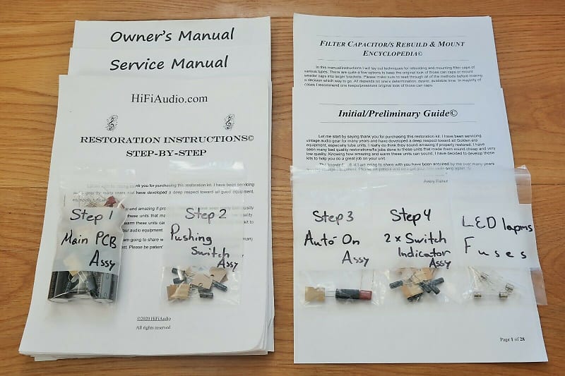 McIntosh C29 restoration kit filter capacitor repair rebuild fix  			