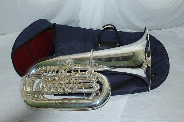B S 3098 S PT 6 Professional CC 5 Valve 5 4 Tuba SILVER NICE