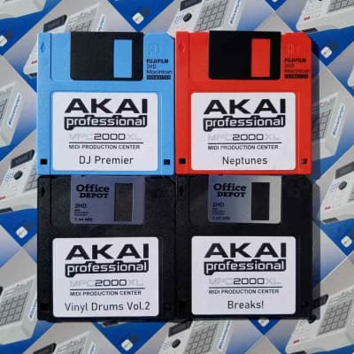 Akai MPC 2000XL x20 Diskettes Drum Kit Sounds Samples Floppies Floppy image 4