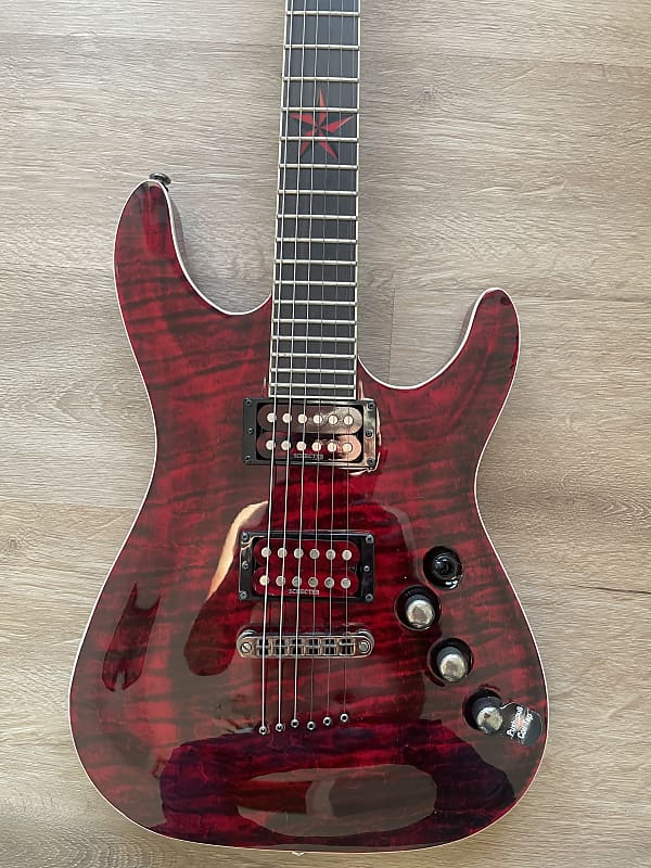 ギター SCHECTER Diamond series Exotic Star Schecter Exotic Star Neck Through Electric Guitar Quilted