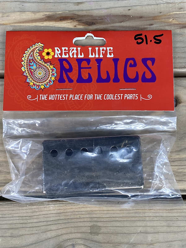 Real Life Relics Aged Nickel Humbucker Cover 51.5 MM Spacing   [CB10] image 1
