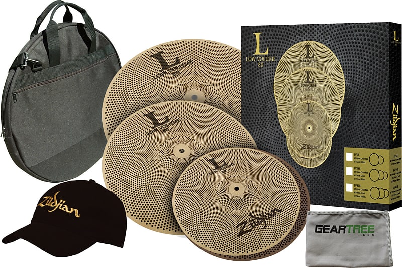 Zildjian LV468 Low Volume L80 14/16/18 Cymbal Set Bundle image 1