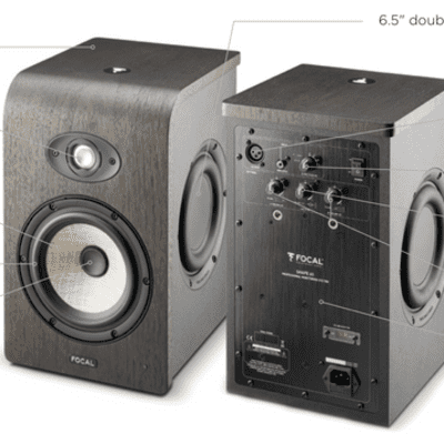 Focal Shape 65 6.5" Powered Studio Monitor Pair and Focal Listen Pro Headphones image 2