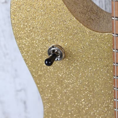 EVH Wolfgang WG Standard Electric Guitar Baked Maple Neck Gold Sparkle Finish image 4