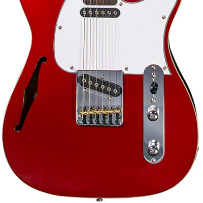 New! G&L Tribute ASAT Classic Semi Hollow 2020 Candy Apple Red Double Bound! image 3