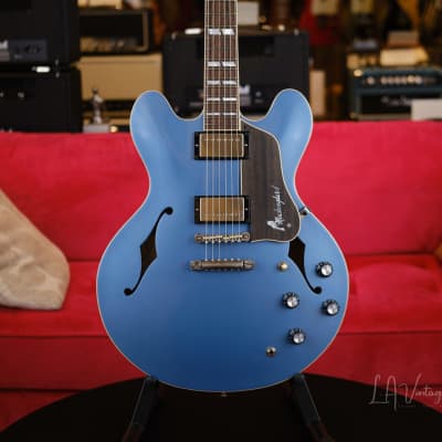 Josh Williams ‘Mockingbird’ JWG274 Semi-Hollowbody Electric Guitar-Pelham Blue Finish & Bloombucker Pickups! image 3