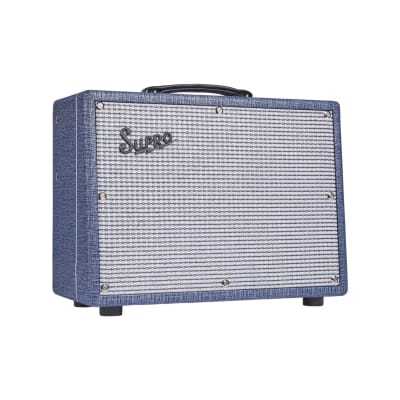 Supro 1970RK Keeley Custom 25W Tube Guitar Combo Amplifier Blue image 2