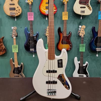 Immagine Fender Player Jazz Bass FRETLESS, Polar White, Pau Ferro - 1