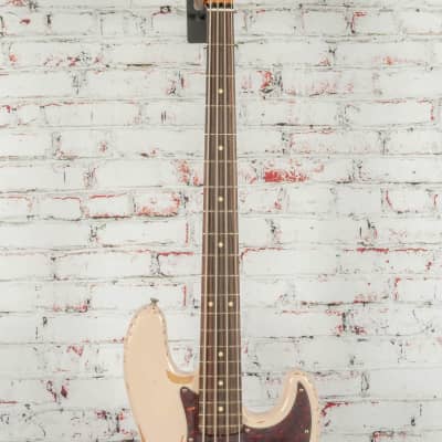 Fender Flea Jazz Bass, Rosewood Fingerboard, Roadworn Shell Pink image 3
