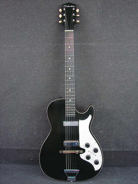 Vintage 1963 Silvertone Model 1420 Stratotone Electric Guitar