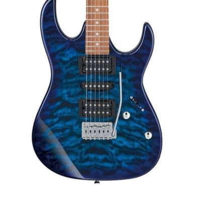 Ibanez GRX70QATBB GIO RX 6 String Electric Guitar Transparent Blue Burst image 5