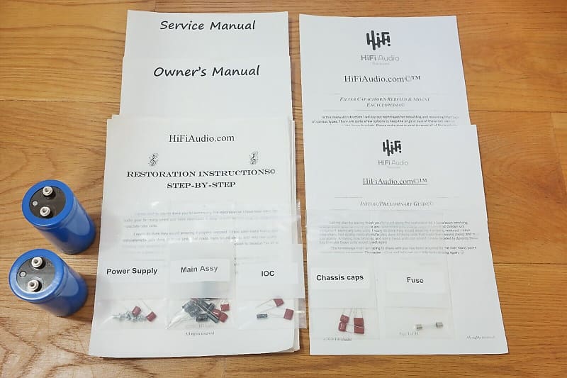 Crown (Amcron) D-150 restoration kit filter capacitor repair rebuild fix  			