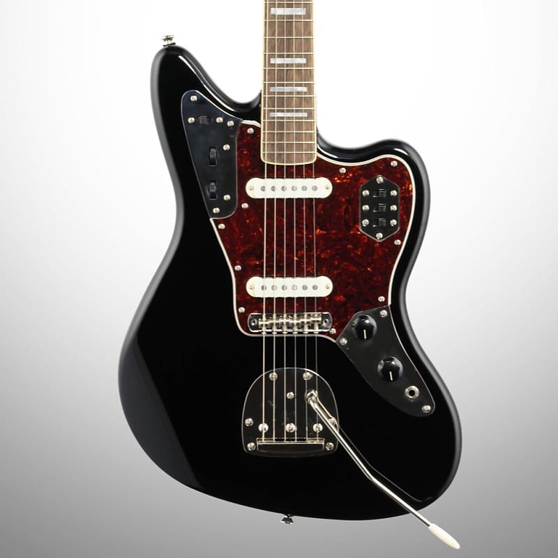 Squier Classic Vibe '70s Jaguar Electric Guitar, with Laurel Fingerboard, Black image 1