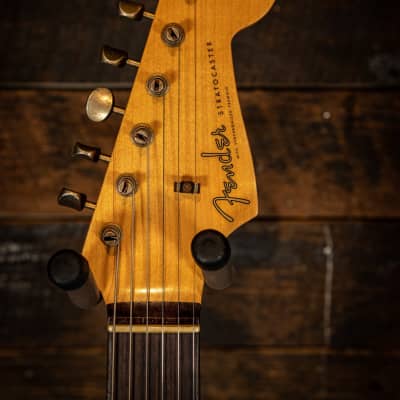 Fender Custom Shop 1959 Stratocaster Journeyman relic in Flashcoat Faded Aged Chocolate 3-tone Sunburst image 6