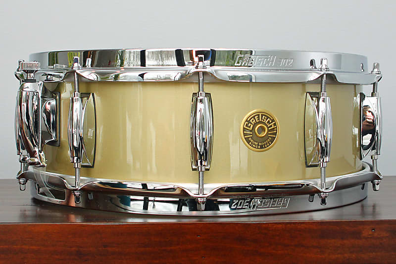 Gretsch Broadkaster 5" x 14" Snare Drum Gold Mist Gloss image 1