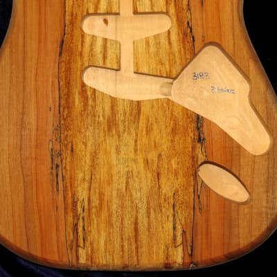 Spalted Maple Top / Basswood Strat body Standard Hardtail 3lbs 6oz  #3183 image 4