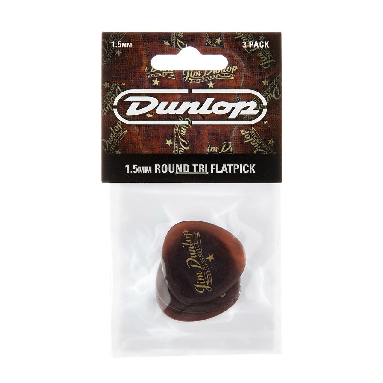 Dunlop 494P101 Americana Round Triangle Pick 1.5mm (3-Pack)