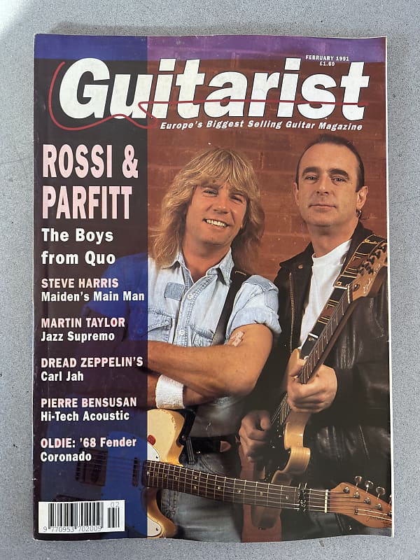 Guitarist Magazine Uk Rossi Parfitt Status Quo Steve Harris 