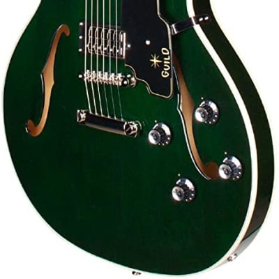 Guild Starfire IV ST Semi Hollow Body Electric Guitar - Emerald Green - with Case image 2