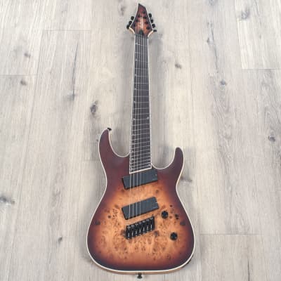 Jackson Concept Series Soloist SLAT7P HT MS Guitar, Ebony, Satin Bourbon Burst image 3