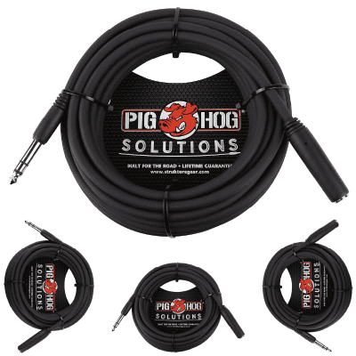 Pig Hog PHX14-25 Solutions - 25ft Headphone Extension Cable, 1/4" - NEW image 1