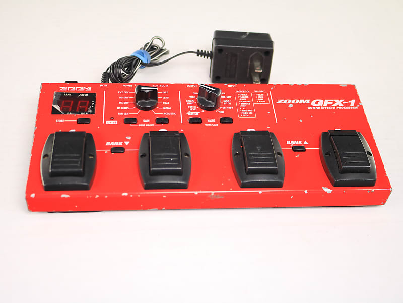 Zoom GFX-1 Mid-90s" - Gloss Red Multi-Effects Guitar Effect Pedal -  Stage and Studio image 1
