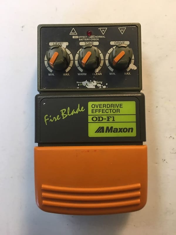 Maxon OD-F1 Fire Blade Overdrive Rare Vintage Guitar Effect Pedal MIJ Japan