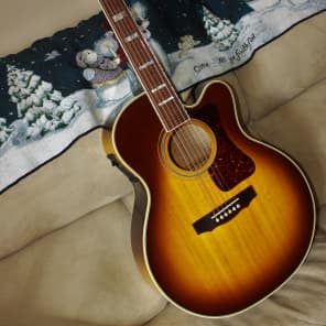 Sweet 16yr Old Guild F47MCE w/HSC All Solid Woods AAAA Flame Maple. Fishman Prefix ProBlend Mic & PU image 25