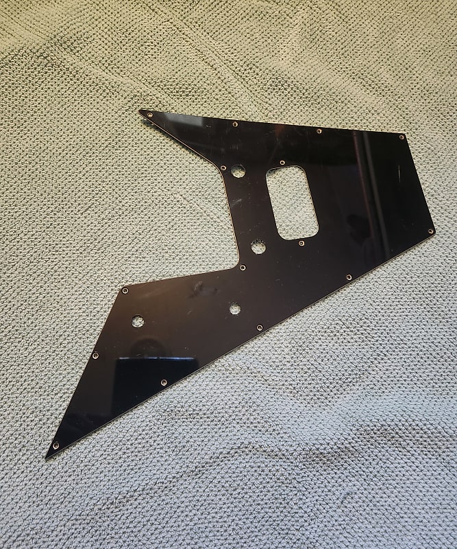 Terrapin Guitars Flying V Custom Pickguard 2017 Gloss Black Reverb