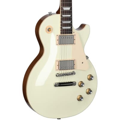 Gibson Les Paul Standard 60s Custom Color Electric Guitar, Plain Top (with Case), Classic White image 1